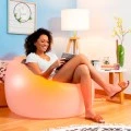 Pouf chair with colorful LED and remote control 99x104x64cm.