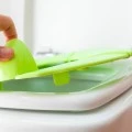 Folding children's toilet seat color green 29x6x34cm.
