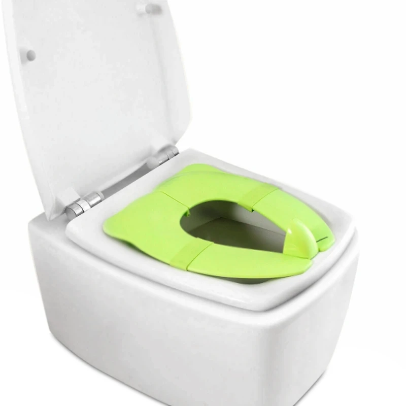 Folding children's toilet seat color green 29x6x34cm.