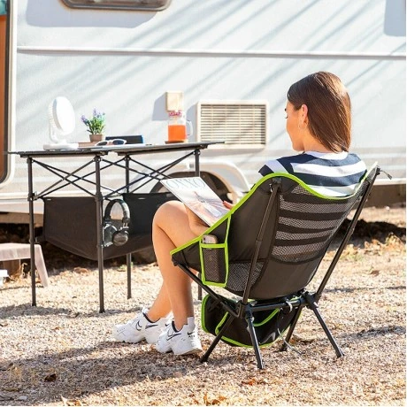 Καρέκλα camping πτυσσόμενη Folstul Innovagoods V0103860 χρώμα μαύρο 58x52,5x64εκ.