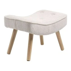 ALMA Stool Natural / Teddy White Fabric (K/D) ALMA Stool Natural / Teddy White Fabric (K/D)