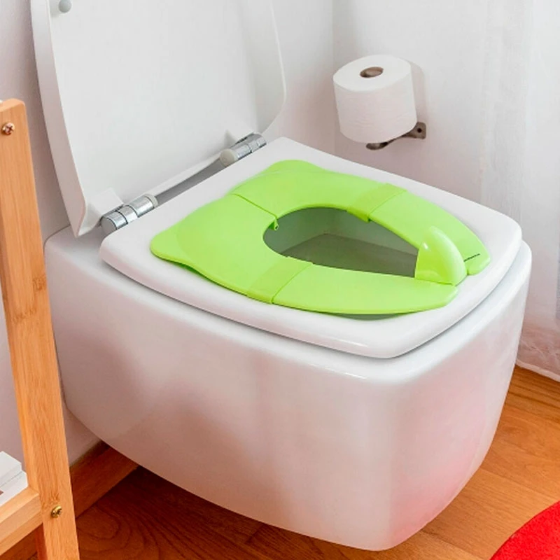 Folding children's toilet seat color green 29x6x34cm.