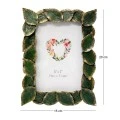 RESIN EMBOSSED GREEN LEAF PHOTO FRAME 10X15CM