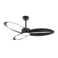 Ceiling fan FANGS423B with remote control and Dimmable Led - DC45W - black color 132cm.