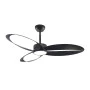 Ceiling fan FANGS423B with remote control and Dimmable Led - DC45W - black color 132cm.