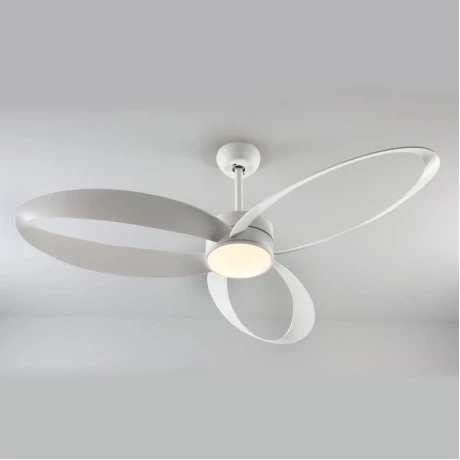 Ceiling fan FANGS423W with remote control and Dimmable Led - DC45W - white color 132cm.