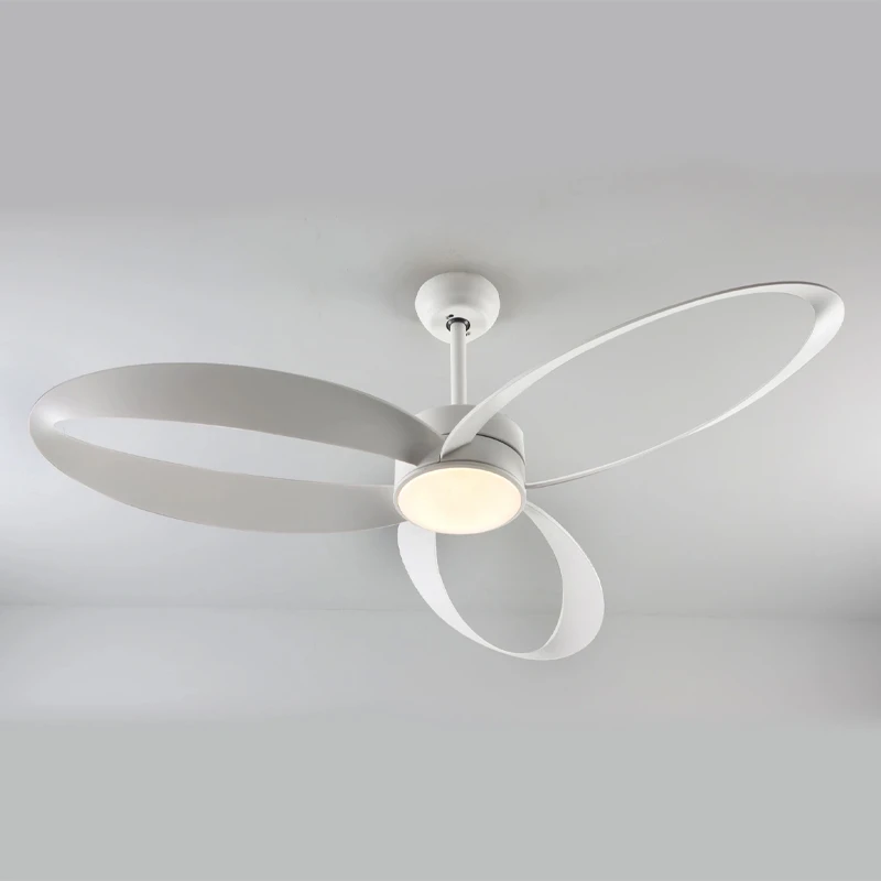 Ceiling fan FANGS423W with remote control and Dimmable Led - DC45W - white color 132cm.