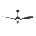 Ceiling fan FANGS424B with remote control and Dimmable Led - DC45W - black color 132cm.