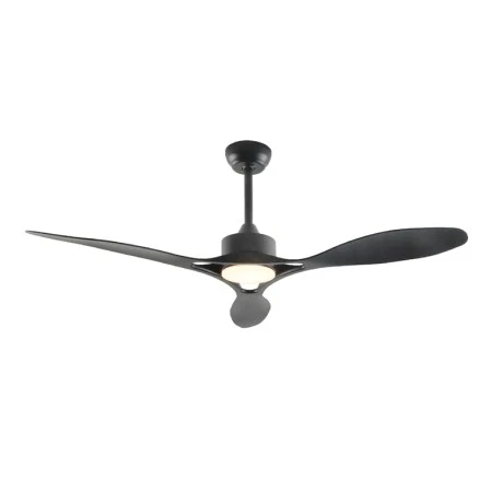 Ceiling fan FANGS424B with remote control and Dimmable Led - DC45W - black color 132cm.