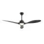 Ceiling fan FANGS424B with remote control and Dimmable Led - DC45W - black color 132cm.