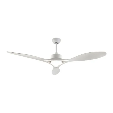 Ceiling fan FANGS424W with remote control and Dimmable Led - DC45W - white color 132cm.