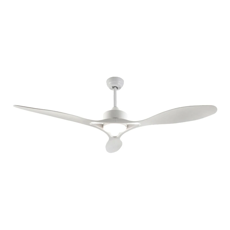 Ceiling fan FANGS424W with remote control and Dimmable Led - DC45W - white color 132cm.