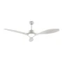 Ceiling fan FANGS424W with remote control and Dimmable Led - DC45W - white color 132cm.