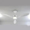 Ceiling fan FANGS424W with remote control and Dimmable Led - DC45W - white color 132cm.