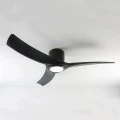 Ceiling fan FANGSKC02B with remote control and Dimmable Led - DC45W - black color 132cm.
