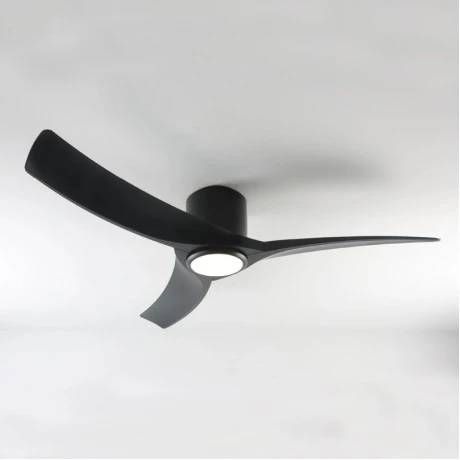 Ceiling fan FANGSKC02B with remote control and Dimmable Led - DC45W - black color 132cm.