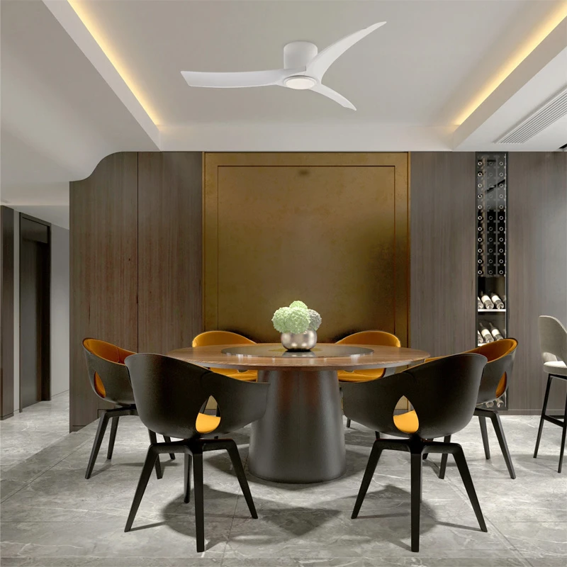 Ceiling fan FANGSKC02W with remote control and Dimmable Led - DC45W - white color 132cm.