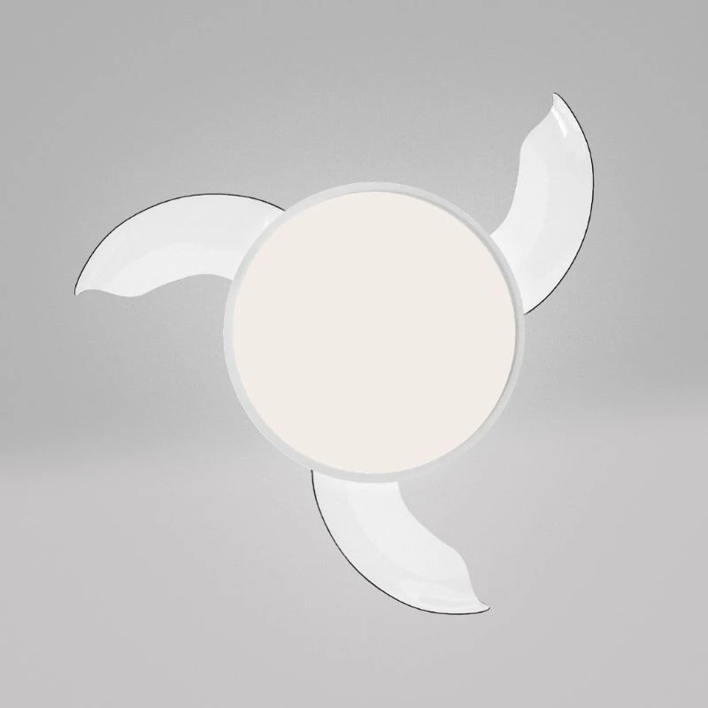 Ceiling fan FANKKWH10G with remote control Led 36W DC 35W color white Φ1320mm