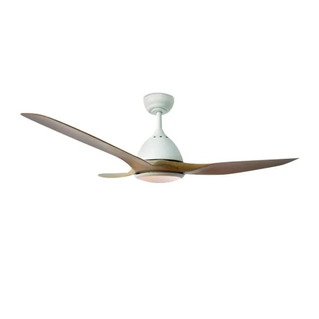 Ceiling fan FANKVN30G with remote control and Dimmable Led - DC40W - ABS white color 3 blades 130cm.