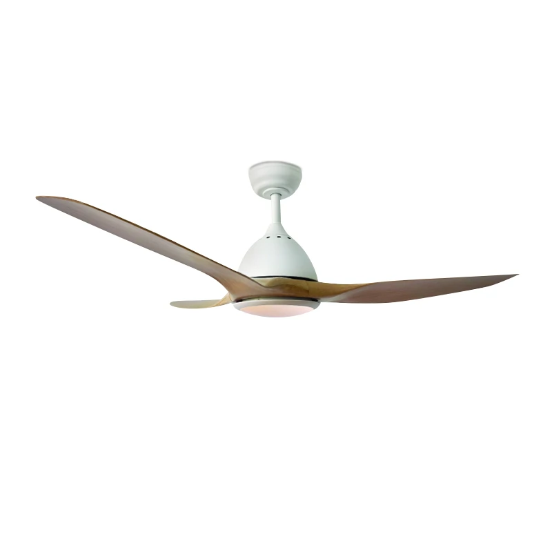 Ceiling fan FANKVN30G with remote control and Dimmable Led - DC40W - ABS white color 3 blades 130cm.