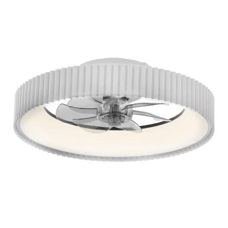 Ceiling fan - Ceiling light FAN6689BK with remote control and Led - DC20W - ABS white color Ø30cm.