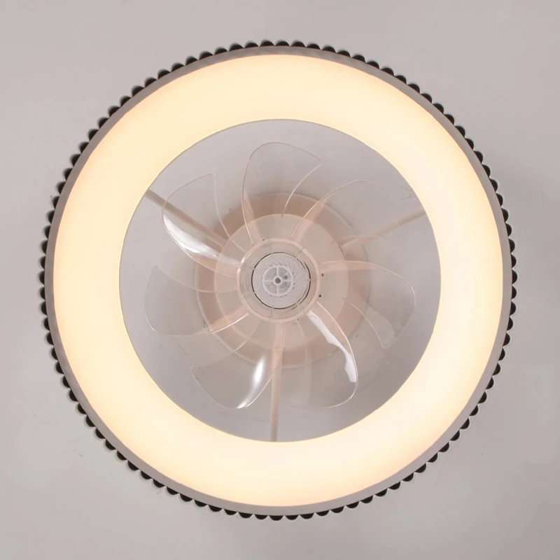 Ceiling fan - Ceiling light FAN6689BK with remote control and Led - DC20W - ABS white color Ø30cm.