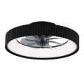 Ceiling fan - Ceiling light FAN6689BK with remote control and Led - DC20W - ABS black color Ø30cm.