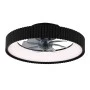 Ceiling fan - Ceiling light FAN6689BK with remote control and Led - DC20W - ABS black color Ø30cm.