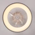 Ceiling fan - Ceiling light FAN6689BK with remote control and Led - DC20W - ABS black color Ø30cm.