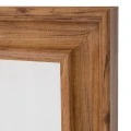 LIGHT BROWN PLASTIC RECTANGLE MIRROR (WOOD EFFECT) 60X80CM