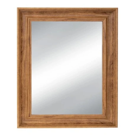 LIGH BROWN PLASTICK RECTANGLE MIRROR ( WOOD EFFECT) 80X120CM