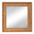 LIGHT BROWN SQUARE MIRROR ( WOOD EFFECT) 60X60CM