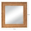 LIGHT BROWN SQUARE MIRROR ( WOOD EFFECT) 60X60CM