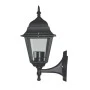 Wall sconce - Lantern IP44 E27 60W aluminum color black 13x19.4x33cm.