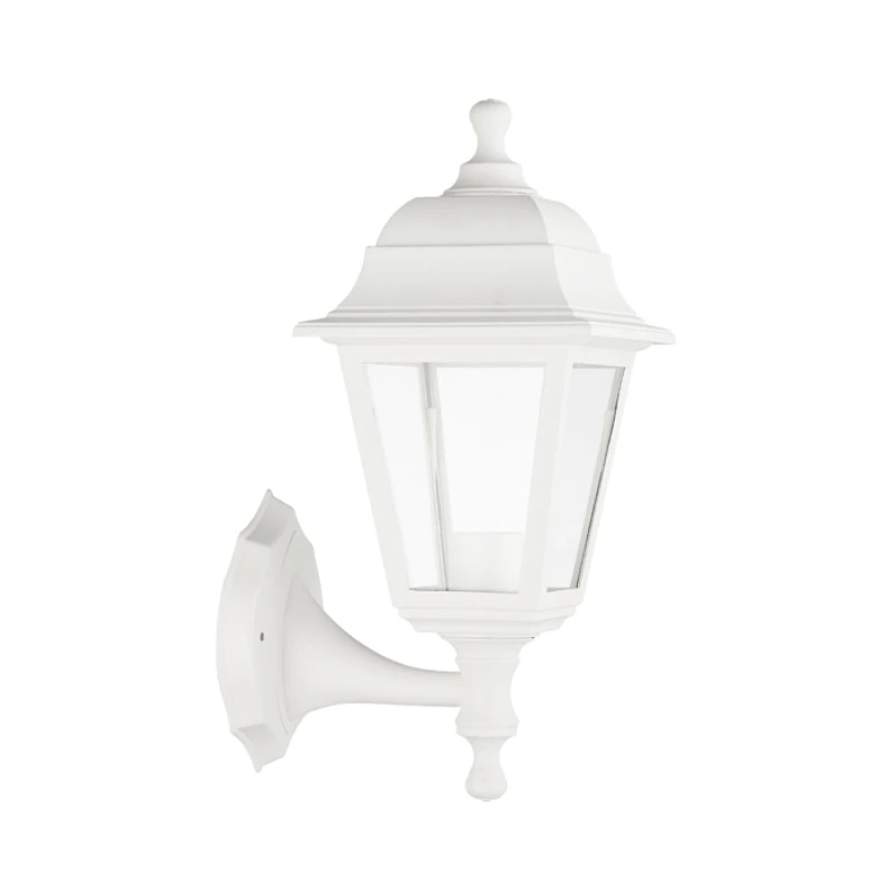 Wall sconce - Lantern IP44 E27 color white 15x19.7x35cm.
