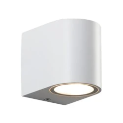 Wall sconce IP65 35W aluminum color white matt 6.8x9.2x8.1cm. Wall sconce IP65 35W aluminum color white matt 6.8x9.2x8.1cm.