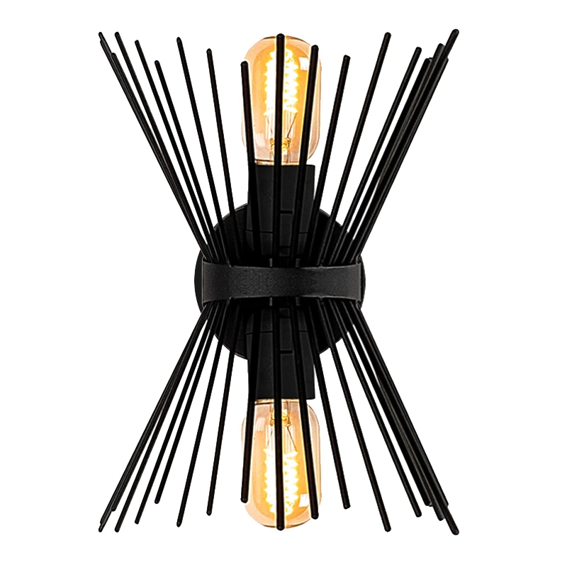 Kirpi Megapap E27 metal in black color 34x5x34cm.