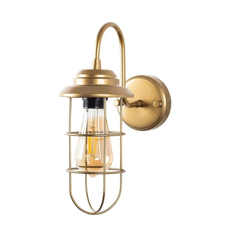 Vole Megapap E27 wall lamp in gold color 10x12x32cm.