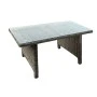 ARIZONA Table 140x80x70cm Alu/Wicker Grey Brown