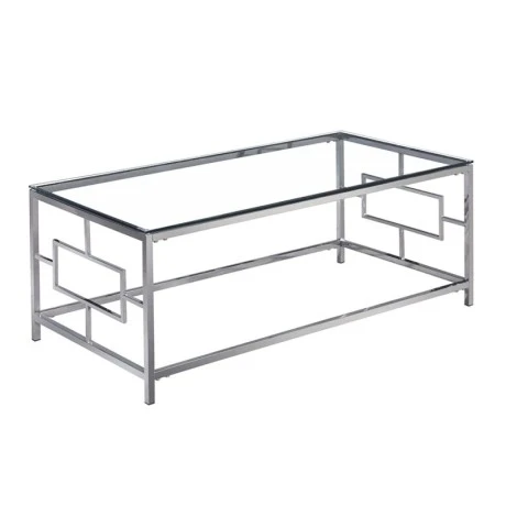ΑΣΗΜΙ ΜΕΤΑΛΛΙΚΟ ΧΑΜΗΛΟ ΤΡΑΠΕΖΙ CLEAR SILVER 120Χ60Χ45ΕΚ