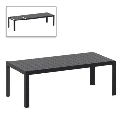 ATLANTIC BLACK 100X210/280Χ76εκ. ΕΠΕΚΤ.ΤΡΑΠΕΖΙ ΠΟΛ/ΝΙΟΥ ATLANTIC BLACK 100X210/280Χ76εκ. ΕΠΕΚΤ.ΤΡΑΠΕΖΙ ΠΟΛ/ΝΙΟΥ