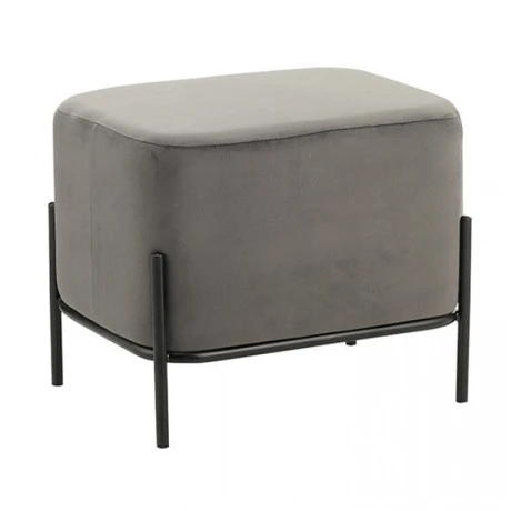 BELLA/L ΣΚΑΜΠΟ GREY VELVET ΥΦΑΣΜΑ 48X37Χ39εκ.