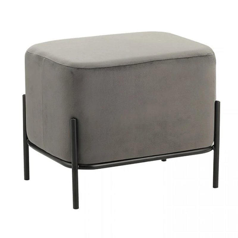 BELLA/L ΣΚΑΜΠΟ GREY VELVET ΥΦΑΣΜΑ 48X37Χ39εκ.