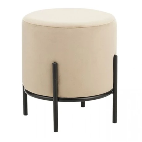 BELLA/R ΣΚΑΜΠΟ BEIGE VELVET ΥΦΑΣΜΑ Φ.35Χ38εκ.