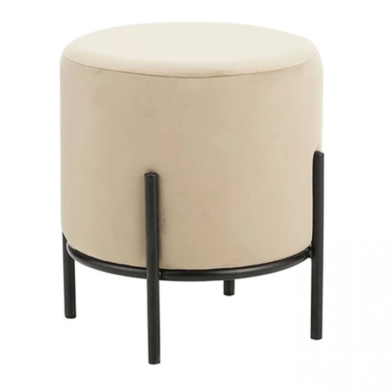 BELLA/R ΣΚΑΜΠΟ BEIGE VELVET ΥΦΑΣΜΑ Φ.35Χ38εκ.