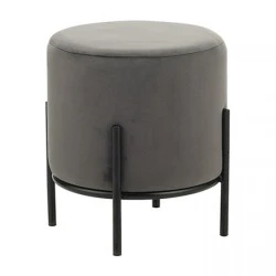 BELLA/R ΣΚΑΜΠΟ GREY VELVET ΥΦΑΣΜΑ Φ.35Χ38εκ. BELLA/R ΣΚΑΜΠΟ GREY VELVET ΥΦΑΣΜΑ Φ.35Χ38εκ.