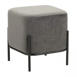 BELLA/S ΣΚΑΜΠΟ GREY VELVET ΥΦΑΣΜΑ 36X36Χ38εκ. BELLA/S ΣΚΑΜΠΟ GREY VELVET ΥΦΑΣΜΑ 36X36Χ38εκ.