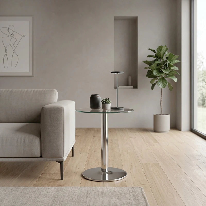 BITT Glass Table D.60cm