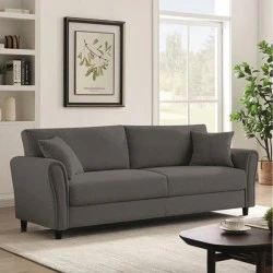 BRITAIN 3-Seater Sofa Grey Fabric