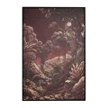 BURGUNDY JUNGLE ΧΡΥΣΟΤΥΠΙΑ 83Χ123ΕΚ ΜΕ ΜΑΥΡΗ ΚΟΡΝΙΖΑ ΣΕ ΤΥΠΩΜΕΝΟ ΚΑΜΒΑ